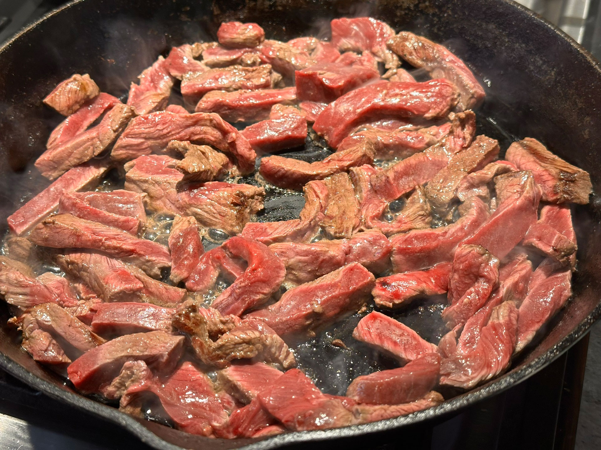 Meat Cooking in pan