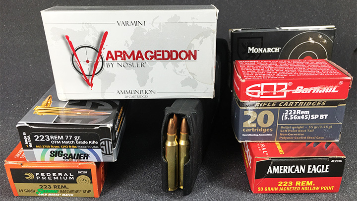 Various .223 Remington Ammunition Boxes