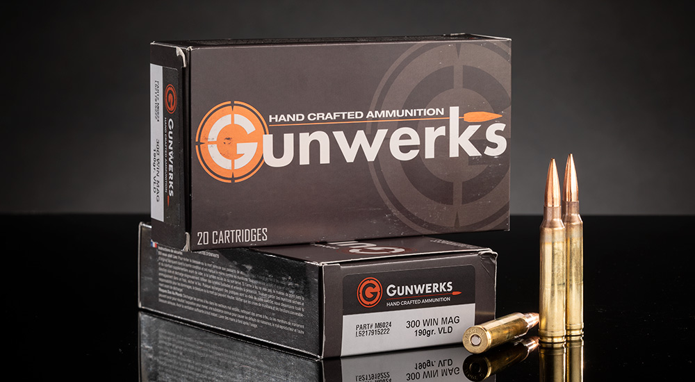 Gunwerks .300 Win. Mag. 190-grain ammunition.