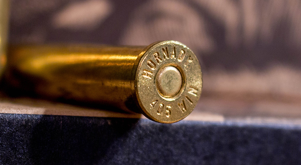 Hornady .405 Winchester cartridge head stamp.