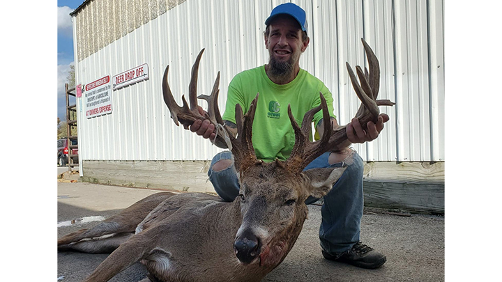 Ohio hunter with massive whitetail deer