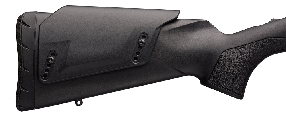 Browning X-Bolt Stalker LR adjustable comb on rifle stock.