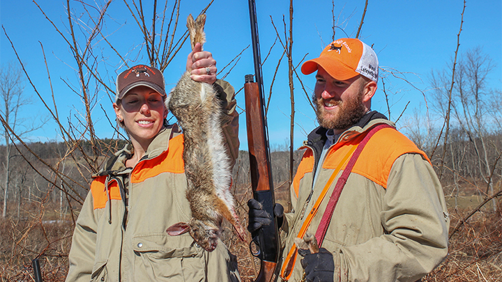 Male and Female Rabbit Hunters