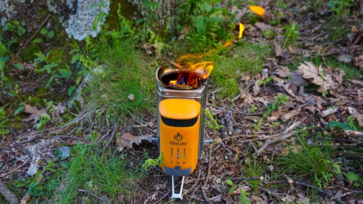 Biolite CampStove 2 being used in the woods