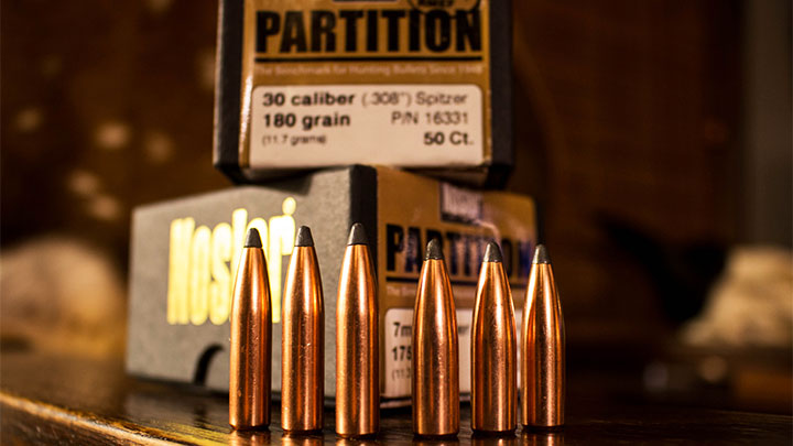 7mm and 30-caliber Nosler Partition bullets side-by-side