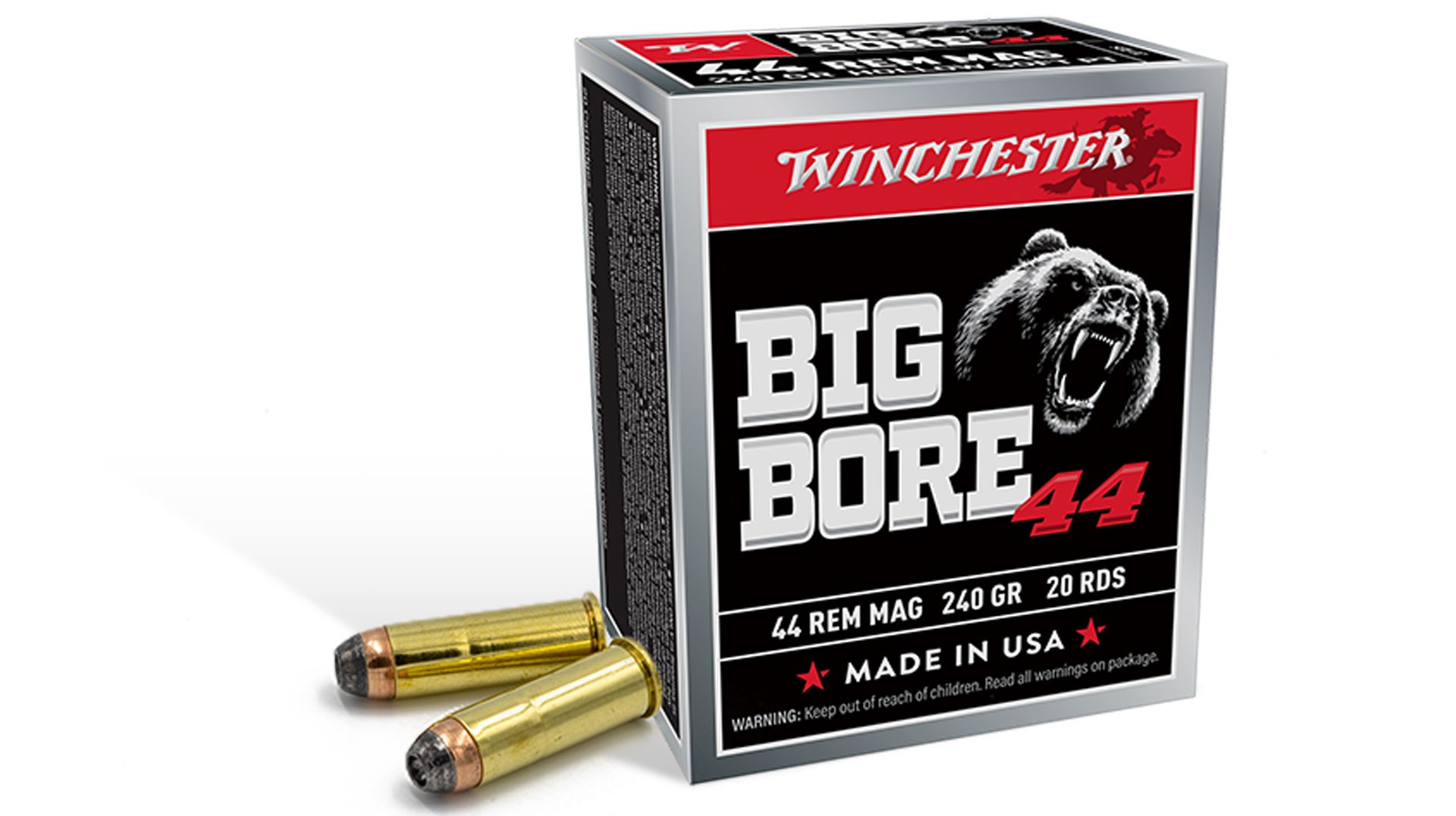 Winchester Big Bore .44 on White