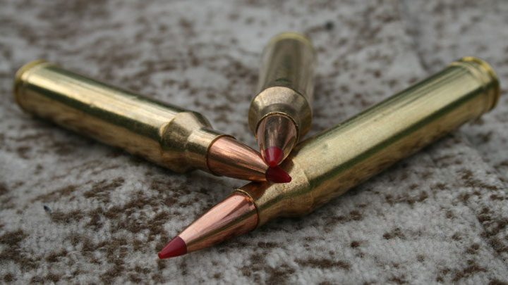 Three 7mm STW Bullets