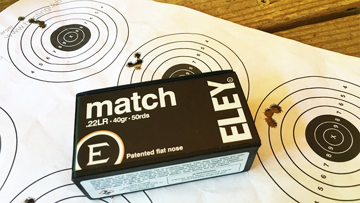 Savage B22 Precision Accuracy Results on Target Using Eley Match .22 LR