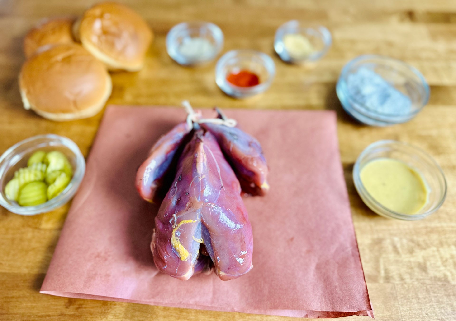 Pheasant-fil-A Sandwich Ingredients