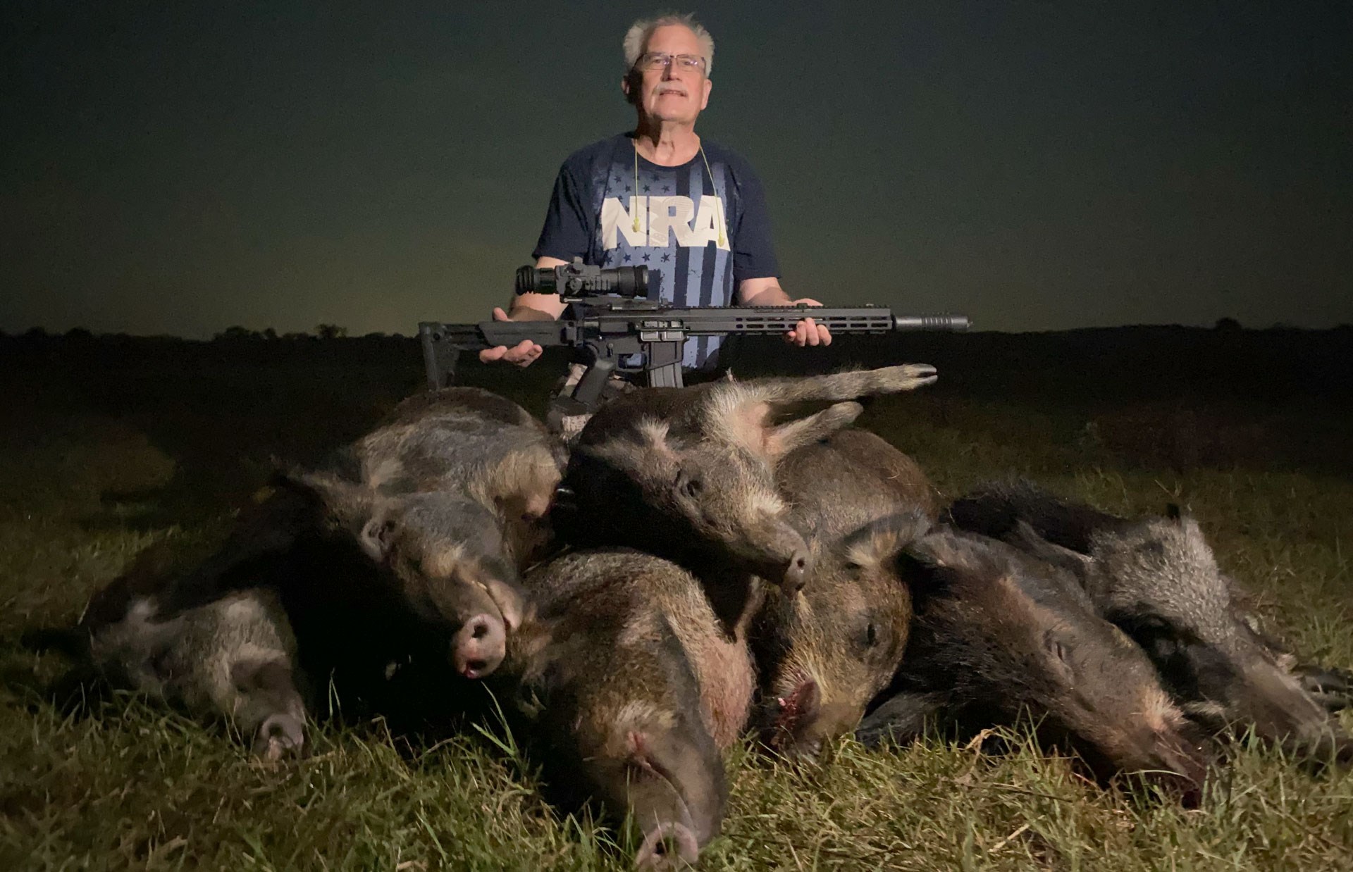 McCombie on his hog pile