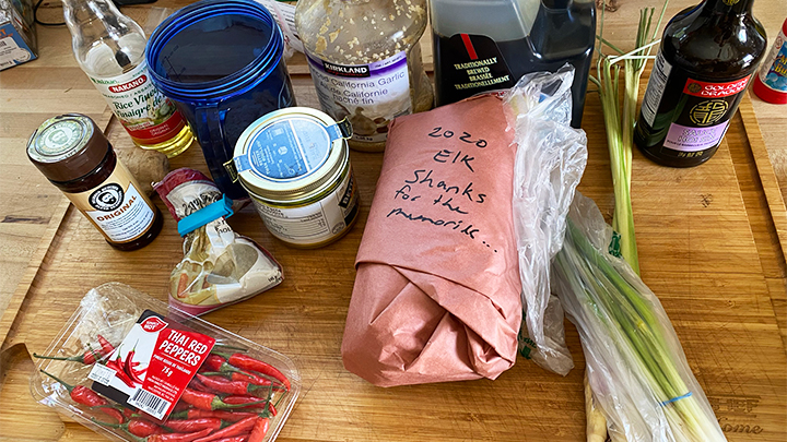 Asian Braised Elk Shank Ingredients