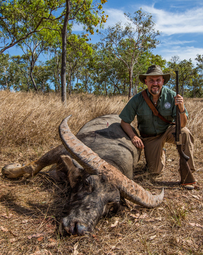 Phil Massaro with cape buffalo