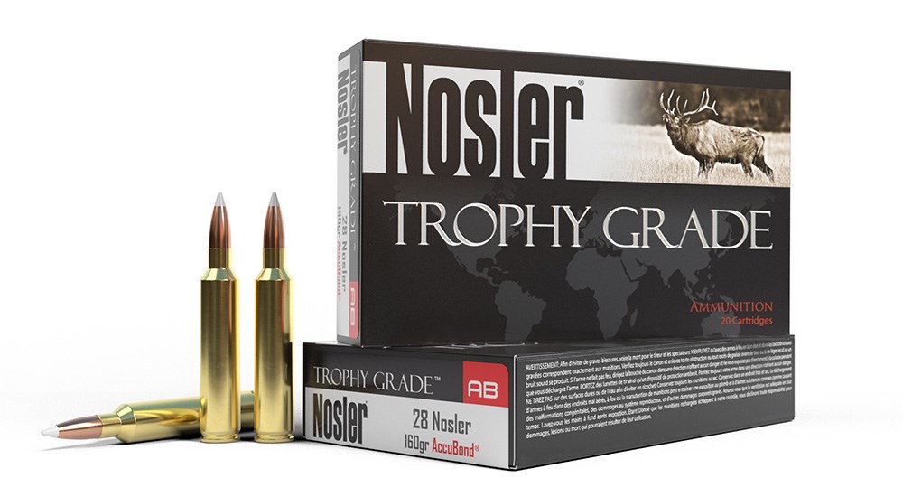 Nosler Trophy Grade 28 Nosler ammunition.