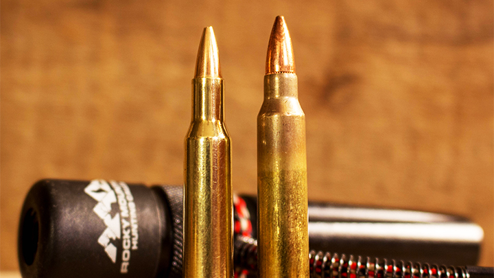 .222 Remington, left, and .223 Remington, right, with Coyote Call