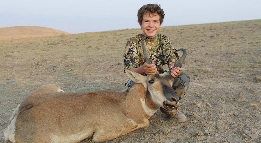 Male Youth Hunter with pronghorn antelope killed in Nevada