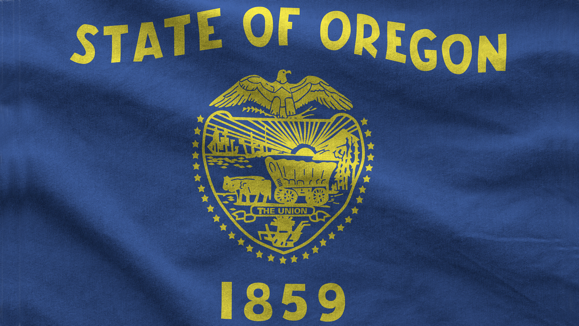 Oregon Flag Fabric Background LEDE