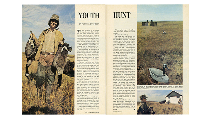 October 1973 American Hunter Magazine Article Titled "Youth Hunt"