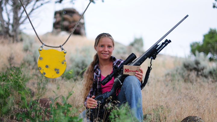 Youth shooter with rifle
