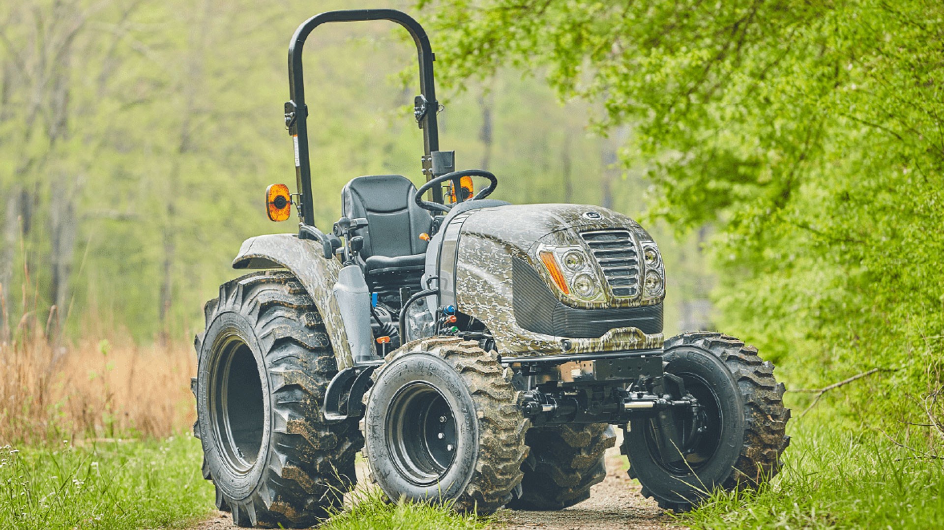 Mossy Oak Gamekeeper Tractor on path