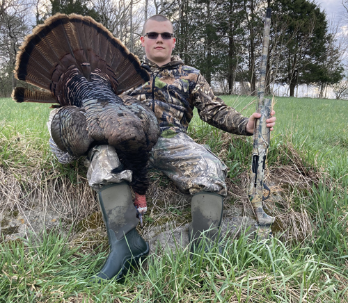 Young carter with turkey