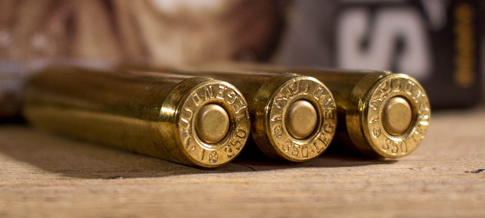 Winchester 350 Legend ammunition cartridge head stamp.