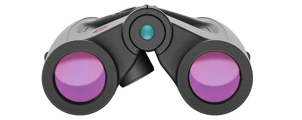 Front of Leica Geovid Pro 32 binocular.