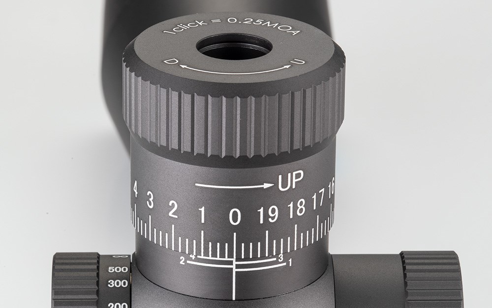 Tract TORIC UHD 30mm rifle scope elevation turret.