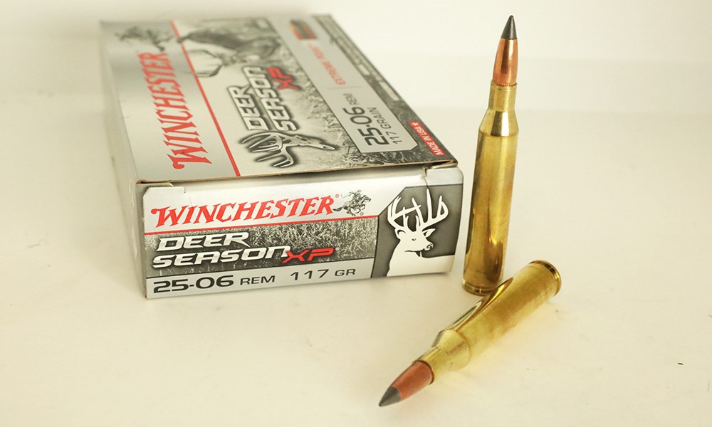 Winchester Deer Season XP 117 grain .26-06 Remington ammunition.