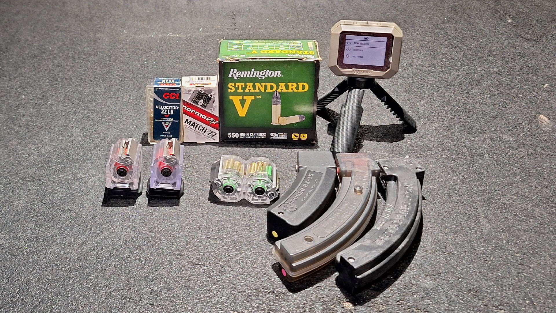 Garmin Chrono and ammunition