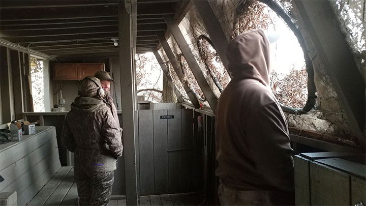 Hunters in Duck Blind