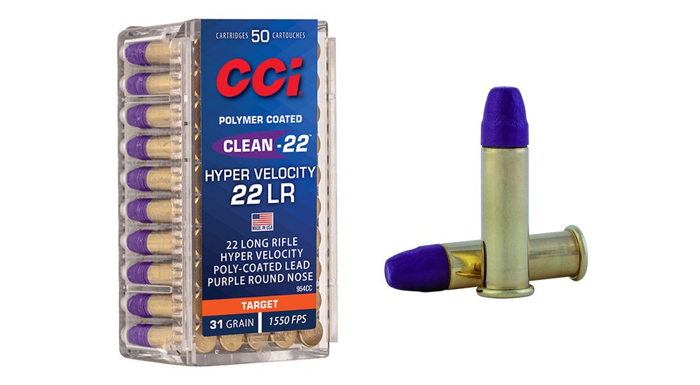 CCI Clean-22 Hyper Velocity .22 Long Rifle ammunition.