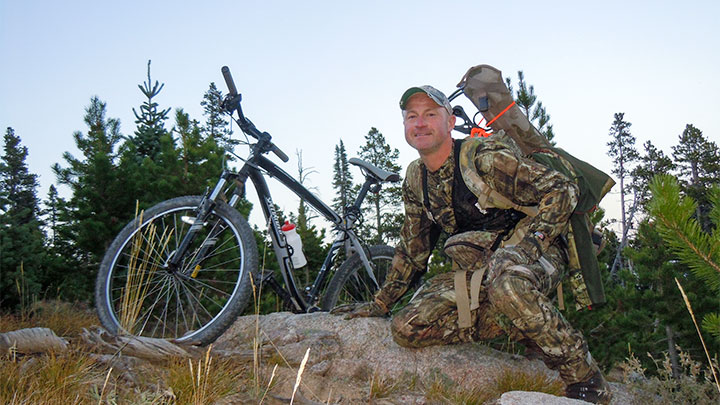 Hunter with Bike