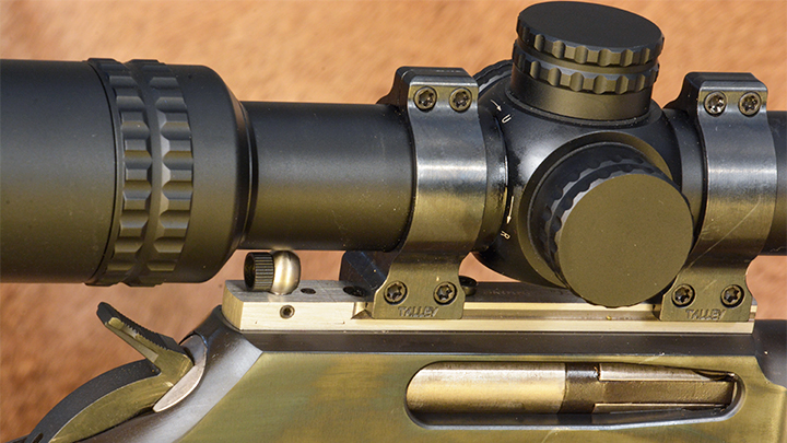 Scope Mounted on Lever-Action Rifle