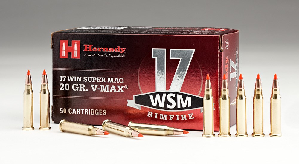 Hornady .17 Winchester Super Magnum Rimfire ammunition.