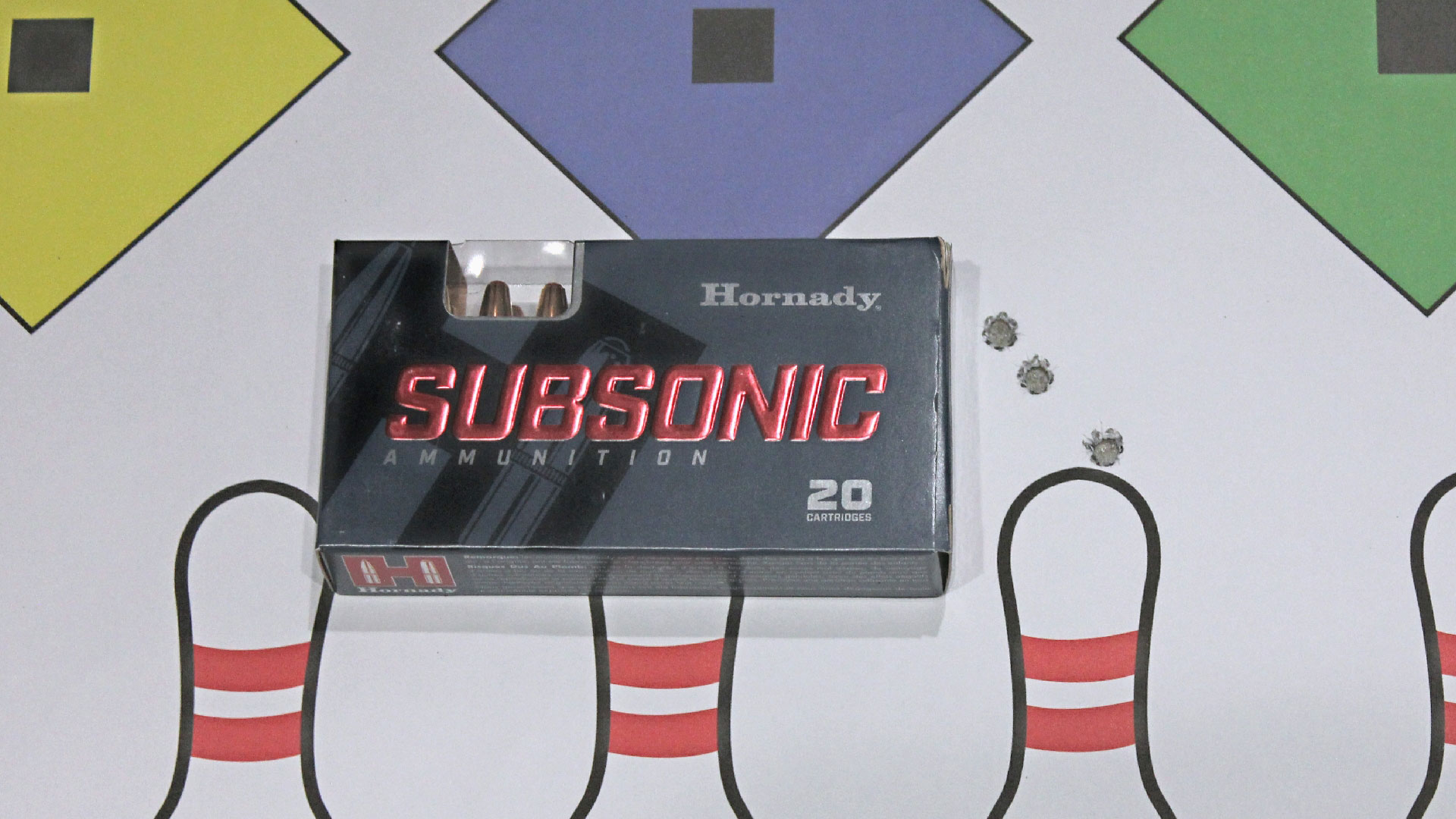 The best individual 3-shot group of 1.24 inches was fired using the Hornady Subsonic load.