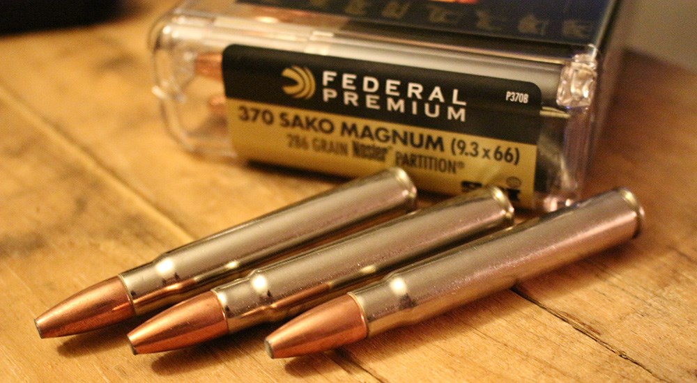 Federal Premium 370 Sako Magnum Nosler Partition ammunition.