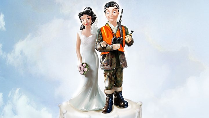 Hunter and Bride Wedding Cake Topper