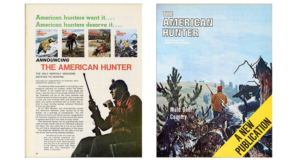 American Hunter advertisement as new magazine in The American Rifleman magazine.