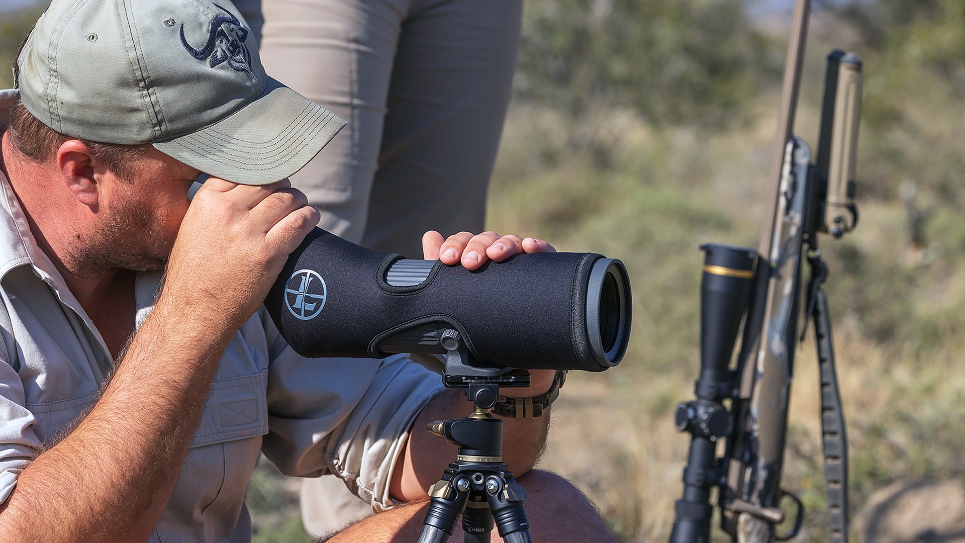 Checking out the spotter