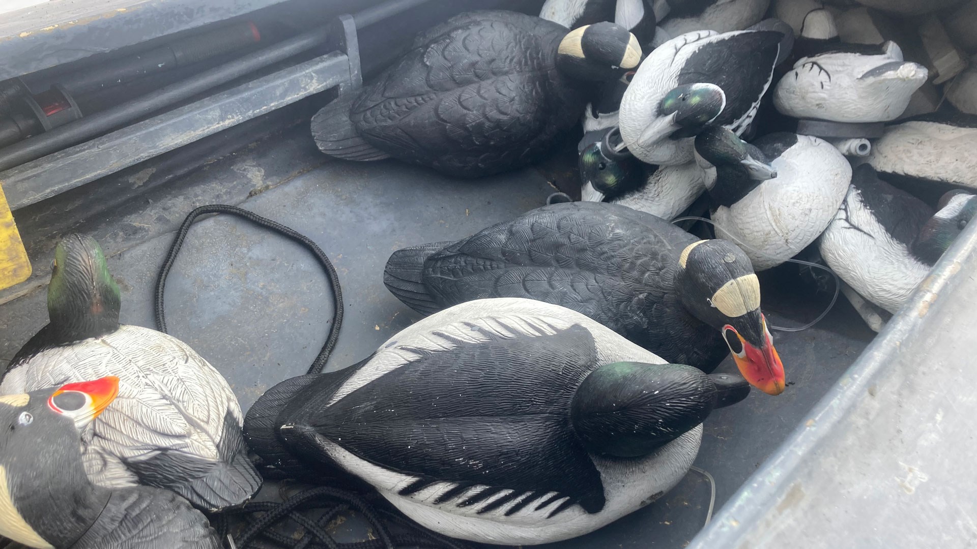 More decoys in boat
