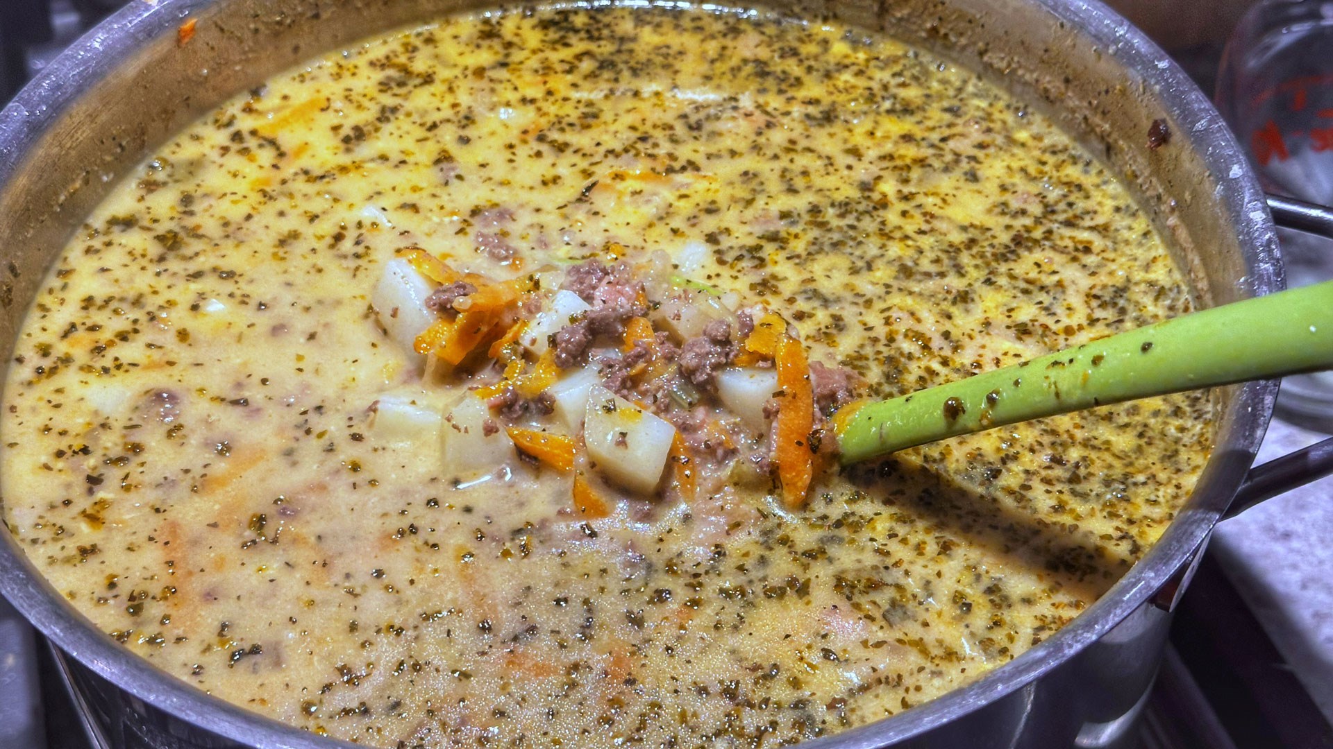 soup in pot