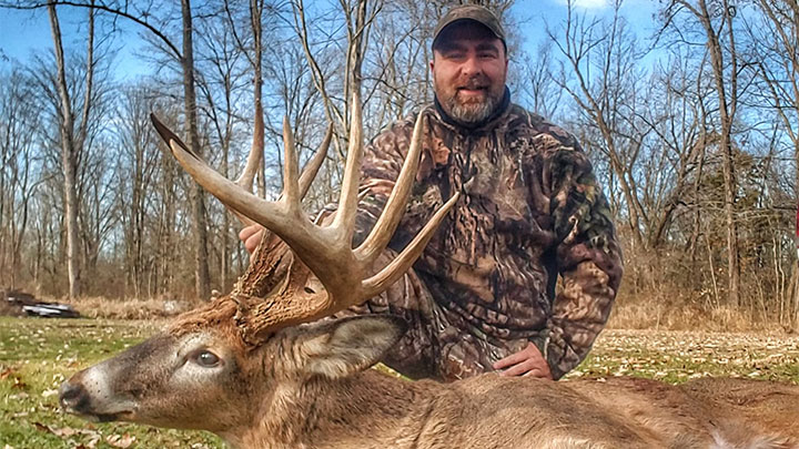 Large Whitetail Buck Taken in Deerfield County, Indiana.