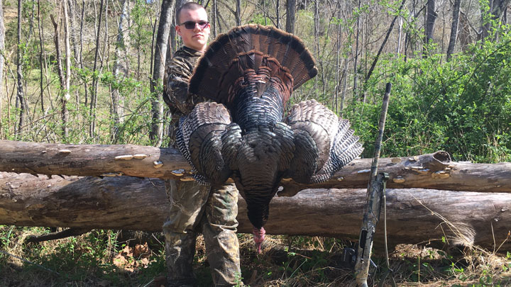 Carter son with turkey