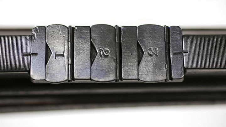 Three-leaf express sight on Charles Sheldon's rifle