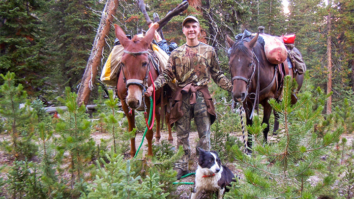 Hunter extracting an elk using a closed Forest Service road for efficiency