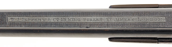 Matted rib on Charles Sheldon's rifle