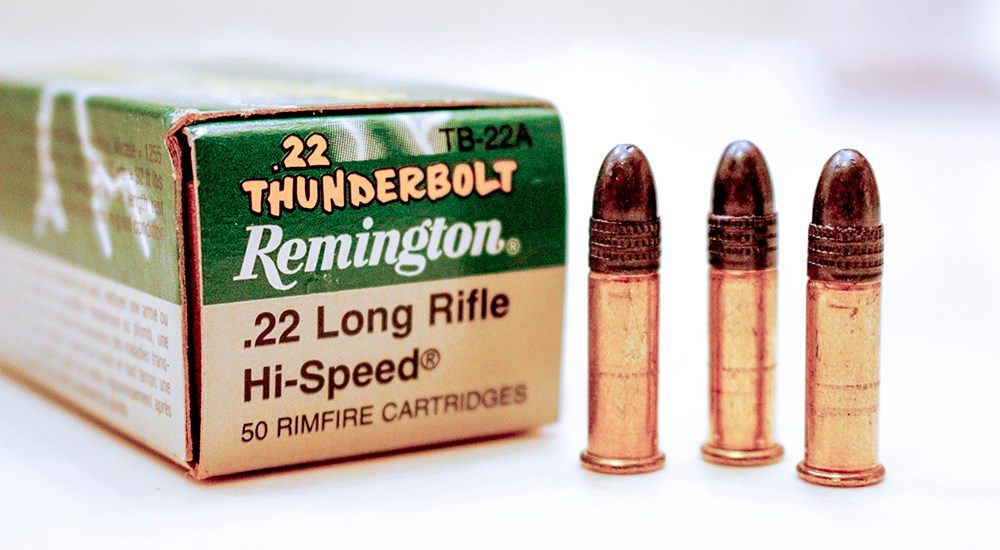 Remington .22 Thunderbolt ammunition.