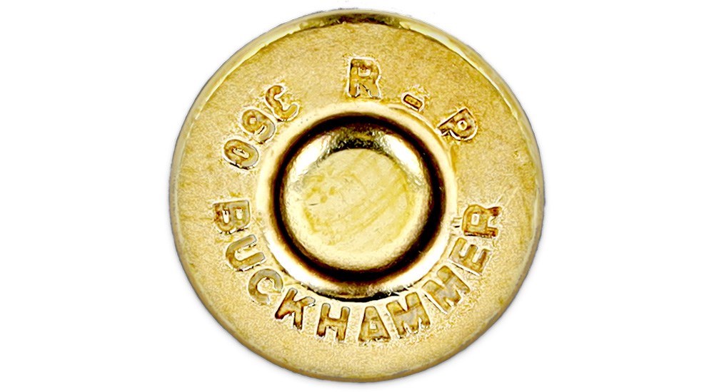 Remington 360 Buckhammer ammunition case head.