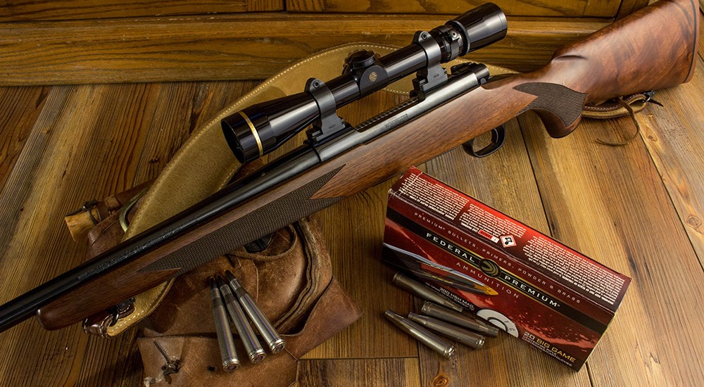 Winchester Model 70 XTR bolt action rifle with Federal Premium ammunition.