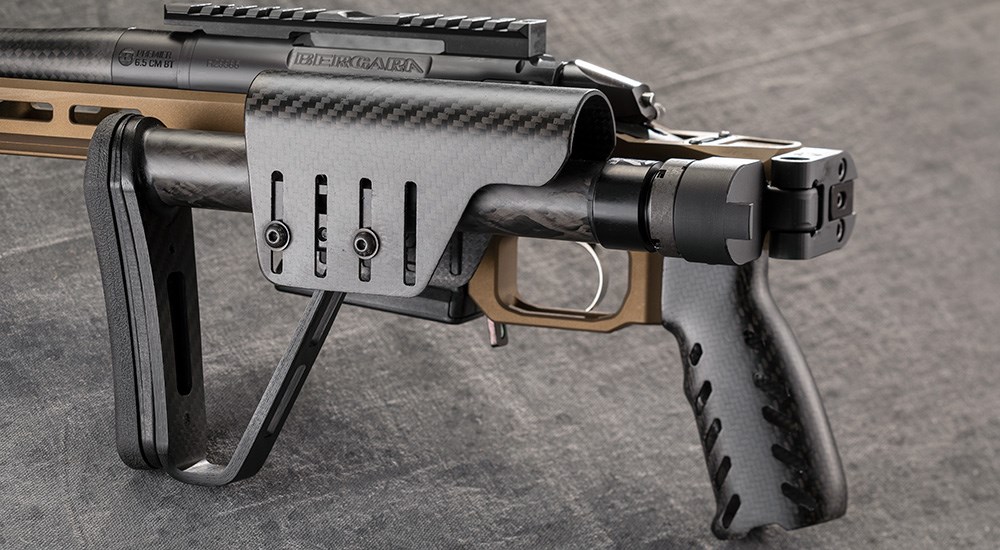 Bergara Premier MgLite foldable chassis rifle stock.